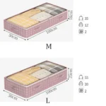 1Pc Under Bed Storage Containers, Large Capacity Underbed Storage Bags Organizer, Thick Fabric Storage Bins with Clear Window - Image 6