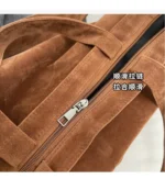 Women's Tote Bags 2025 New Fashion Suede Vintage Large Shoulder Crossbody Bag for Woman Korean Female Student Bookbag Handbags - Image 13