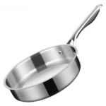 16cm/20cm Frying Pan Stainless Steel Frying Pan Non Coated Flat Bottom Household Cooking Steak Omelet Pan General