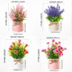 Artificial Small Plants with Pot Fake Plant for Home Living Room Bedroom Entrance Cabinet Office Tabletop Windowsill Decoration - Image 3