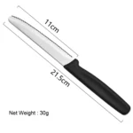 Steak Knives Set of 4/6/8 Stainless Steel Serrated Round Tip Fruit And Vegetable Paring Baking Toast Serrated Bread Knives - Image 13
