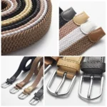 Fashion Casual Stretch Canvas Braided Belts Versatile Hole-free Weave Waistbelt Elastic Belt For Women Man - Image 5