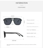 Vintage Men Women Big Sunglasses Men Square Shades Brand Designer Unisex Sun Glasses Black Lense Male Female Sunglasses UV400 - Image 6