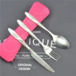 Picnic Set Tableware Washable with Zipper Travel Cutlery Kit Case Portable Pouch for Dinner Household Tool Travel Camping Spoon - Image 10
