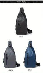 Crossbody Bag Fashionable Large Capacity Waterproof Lightweight Leisure Soft Comfortable Men Single Shoulder Bags - Image 35