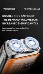 Electric Shaver for Men Dual Floating Blades LED Digital Display Rechargeable Mini Travel Razor Waterproof Compact Beard Trimmer - Image 11