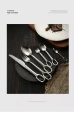 Western Dining Utensils Three-Piece Set Steak Knife Fork Soup Spoon Stainless Steel Cutlery Dishwasher Safe Dinnerware Set - Image 40