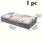 Foldable Underbed Bags -  Blankets Clothes Comforters Storage Bag Breathable Zippered Organizer for Bedroom - Image 7
