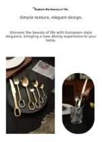 Western Dining Utensils Three-Piece Set Steak Knife Fork Soup Spoon Stainless Steel Cutlery Dishwasher Safe Dinnerware Set - Image 28