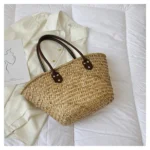 Handmade Women's Shoulder Bag Large Capacity Handbags Bohemian Summer Straw Beach Bag Female Shopper Basket Woven Tote Bags - Image 28