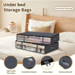 4 Pack Under Bed Storage Containers Blanket Storage Bag Shoe Storage And Organization Space-Saving Bedding Organizer For Bedroom - Image 8