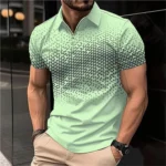 Summer T Shirts for Men 2026 Short Sleeve Men's Clothing Collar 3D Printing Plain Shirt Striped Polo Tees Fashion Pullover Tops - Image 40