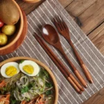 Wooden Travel Utensil Set Spoon Fork Chopsticks Portable Dinnerware for Office Picnic Camping Kitchen Dining Eco Tableware - Image 20
