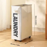 Laundry Basket With Wheels Large Capacity Yoga Mat Storage Basket Multifunctional Foldable Waterproof Dirty Clothes Storage Bag - Image 13