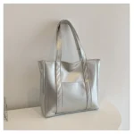 Simple Large Capacity Tote Bags for Women Retro Pu Leather Ladies Shoulder Bag Commuter Portable Girls Student Underarm Handbag - Image 30