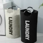 Extra-large Waterproof Laundry Basket Padded Handle Foldable Multi-purpose Storage Bathroom Laundry Room Balcony Baskets