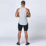 Muscle Exercise Tank Tops Men Summer Drop Armhole Vest Gym Clothing Cotton Singlet Cut Off Sleeveless T Shirt Bodybuilding Top - Image 13