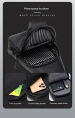 Crossbody Bag Fashionable Large Capacity Waterproof Lightweight Leisure Soft Comfortable Men Single Shoulder Bags - Image 17