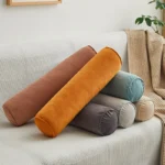 Round Bed Pillows Roll Cover Head Leg Back Lumber Support Light Travel Column Bolster Pillowcase Cylindrical Cushion Covers - Image 32