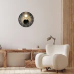 Wall Clock for Living Room Decor Kitchen Wall Clocks Battery Operated Round Glass Decorative Wall Clock Non Ticking - Image 3