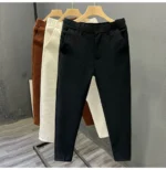 Casual Slim Fit Men's West Pants Thin Non-Ironed Business Suit Pants Comfortable Lightweight Breathable Cotton Summer Leisure... - Image 13