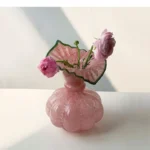 Glass Vase Pumpkin Shape Wave Retro European Hand-made Floral Arrangement Accessories Terrarium Flower Vases - Image 3