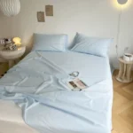 Bed Sheets Plaid Non-slip Comfortable Washed Twin Queen Full Size Nordic Style Universal Bedspread Simple Durable Antibacterial - Image 10