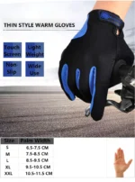 MOREOK Winter Gloves Full Finger Windproof Bike Gloves Foam Pads Touchscreen Bicycle Gloves Warm Cycling Gloves Running Gloves - Image 10