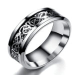 Dragon Pattern Rings Men Stainless Steel Ring Jewelry - Image 7