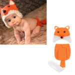 Knitting Baby Wool Hats Pants Cute Cartoon Animal Set - Image 3