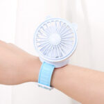 Rechargeable Watch Fan Student Desktop Bear Watch Fan Handheld Mini Fan - Image 2