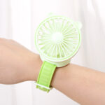 Rechargeable Watch Fan Student Desktop Bear Watch Fan Handheld Mini Fan - Image 3