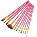 Set Of 12 Watercolor Acrylic Paint Brushes, Art Painting Pens, Nylon Brushes - Image 2