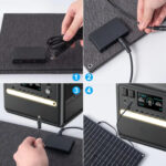 60W Portable Solar Panel Monocrystalline Foldable Solar Panel P65 Waterproof Solar Panel Charger 23.5  High Efficiency QC3 0 PD USB Port DC Output 10 Connectors For Outdoor Camping Cloudy - Image 5