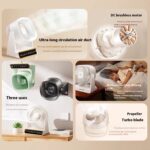 Wall-mounted Small No Punching Hang Rechargeable Fan - Image 4