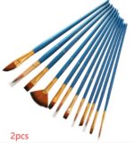 Set Of 12 Watercolor Acrylic Paint Brushes, Art Painting Pens, Nylon Brushes - Image 8