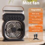 3 In 1 Portable Air Conditioner Evaporative Air Cooler LED Night Lights 3 Speeds Humidifier Fan For Home Office - Image 8