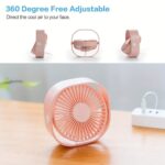 Random Color New Desktop Small Fan Rechargeable Desktop Fan Portable Office Student Dormitory Home Mini Fan Mute - Image 2