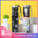8pcs Cloth Bag Nylon Paint Brushes In Plastic Bucket - Image 5