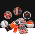 Soccer Goalkeeper Gloves Professional Full Latex Tape - Image 2