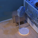 Portable Folding Rechargeable Ambient Light Fan - Image 5