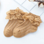 Baby Lace Socks Double Lace Princess Socks Baby Cotton Socks Dance Socks - Image 5