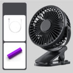 Rechargeable Mini Quiet Clip Fan - Image 5