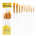 10Oil Paint Brushes Set Plastic - Image 5