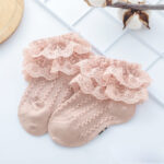 Baby Lace Socks Double Lace Princess Socks Baby Cotton Socks Dance Socks - Image 4