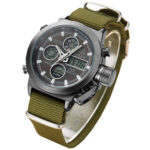 Men Military Wrist Watch Army Green Analog Digital Quartz Nylon - Image 4