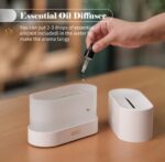 Aroma Diffuser With Flame Light Mist Humidifier Aromatherapy Diffuser With Waterless Auto-Off Protection For Spa Home Yoga Office - Image 2