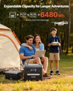 Portable Power Station, 2400W Portable Solar Generator With 2PCS * 200W Foldable Solar Panels, 2160Wh Expandable LiFePO4 Battery Backup With 10 Output Ports For Home Backup Outdoor Camping RV - Image 4