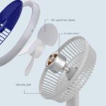 Desktop Electric Fan Clip Fan Rechargeable Office Student Dormitory With Desk Lamp Fan Wall Hanging Small Mute Fan - Image 10