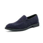 Pointed Casual Shoes British Suede Men - Image 4
